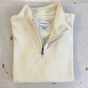 1/4 Zip by Goodfellow - Cream - Large